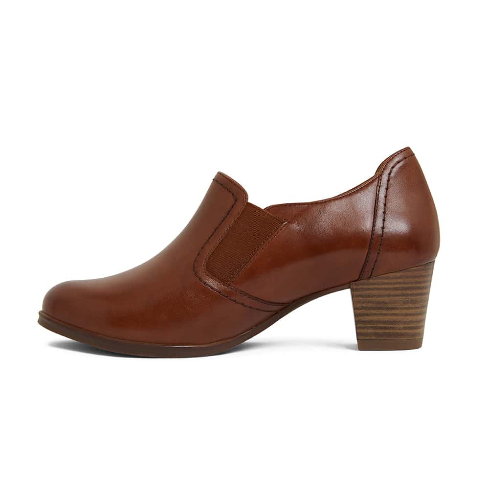 Harris Boot In Mid Brown Leather Wide Steps Shoe Hq