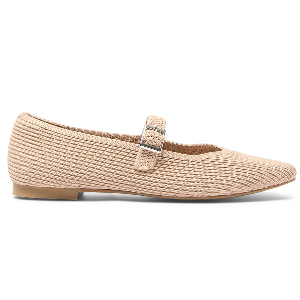 Jazz Flat in Taupe Knit