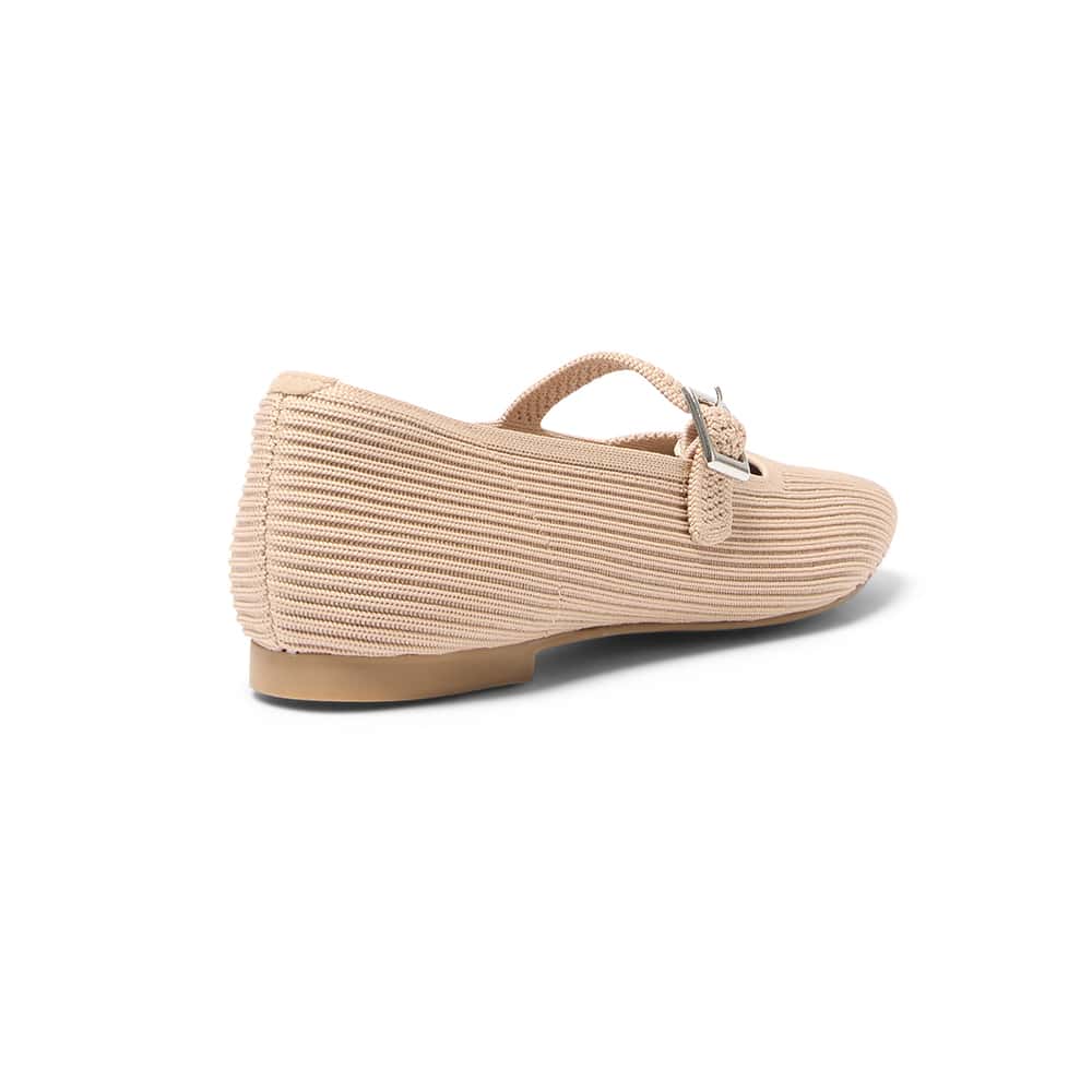 Jazz Flat in Taupe Knit