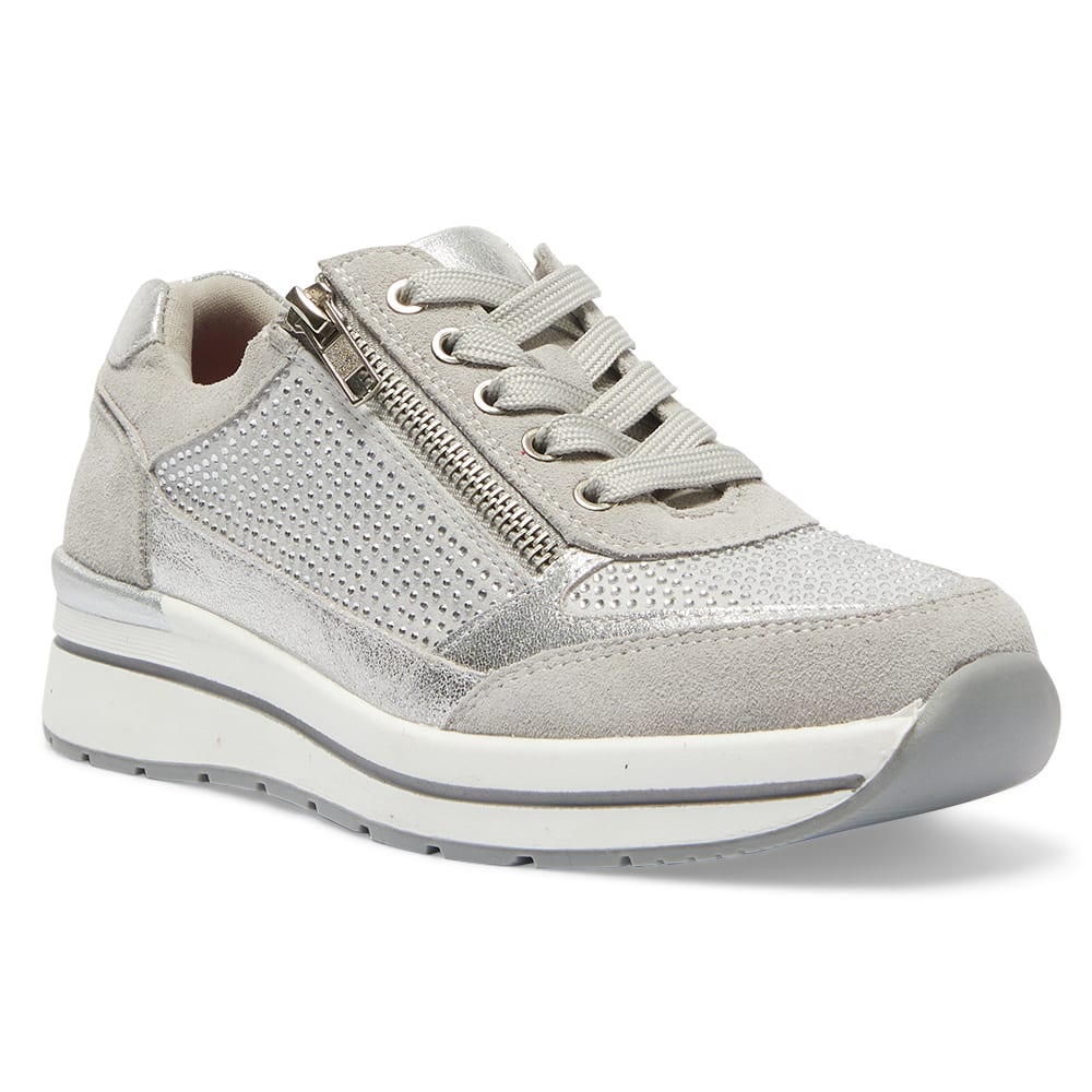 Miami Sneaker in Light Grey Multi Leather