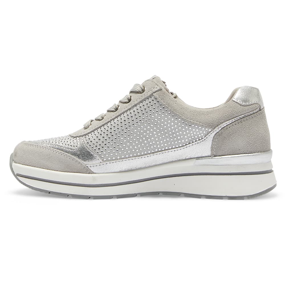 Miami Sneaker in Light Grey Multi Leather