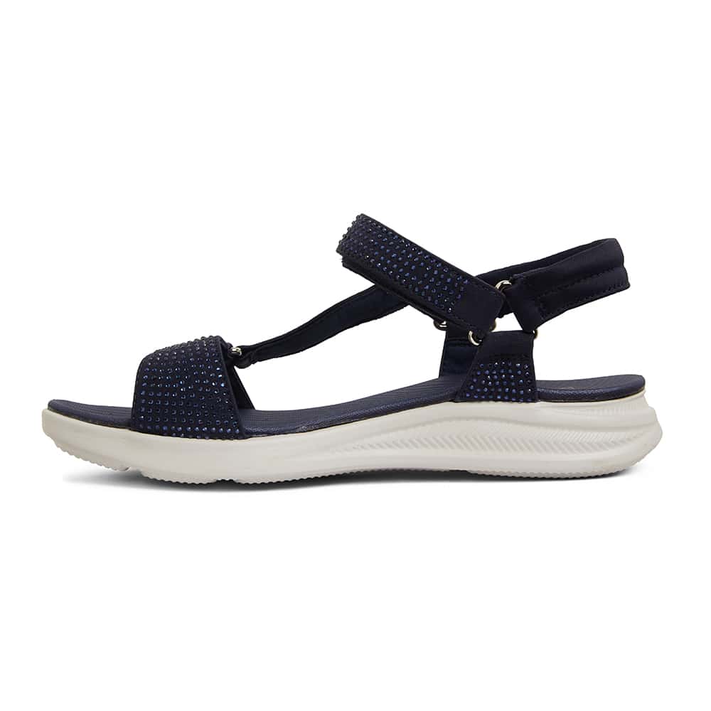 Navy diamante flip flops online