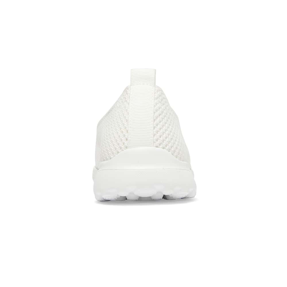 Peak Sneaker in White Stretch