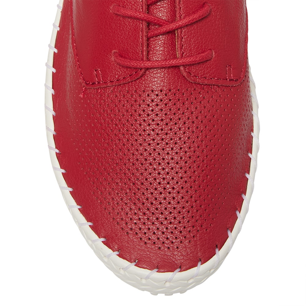 Ripley Sneaker in Red Leather