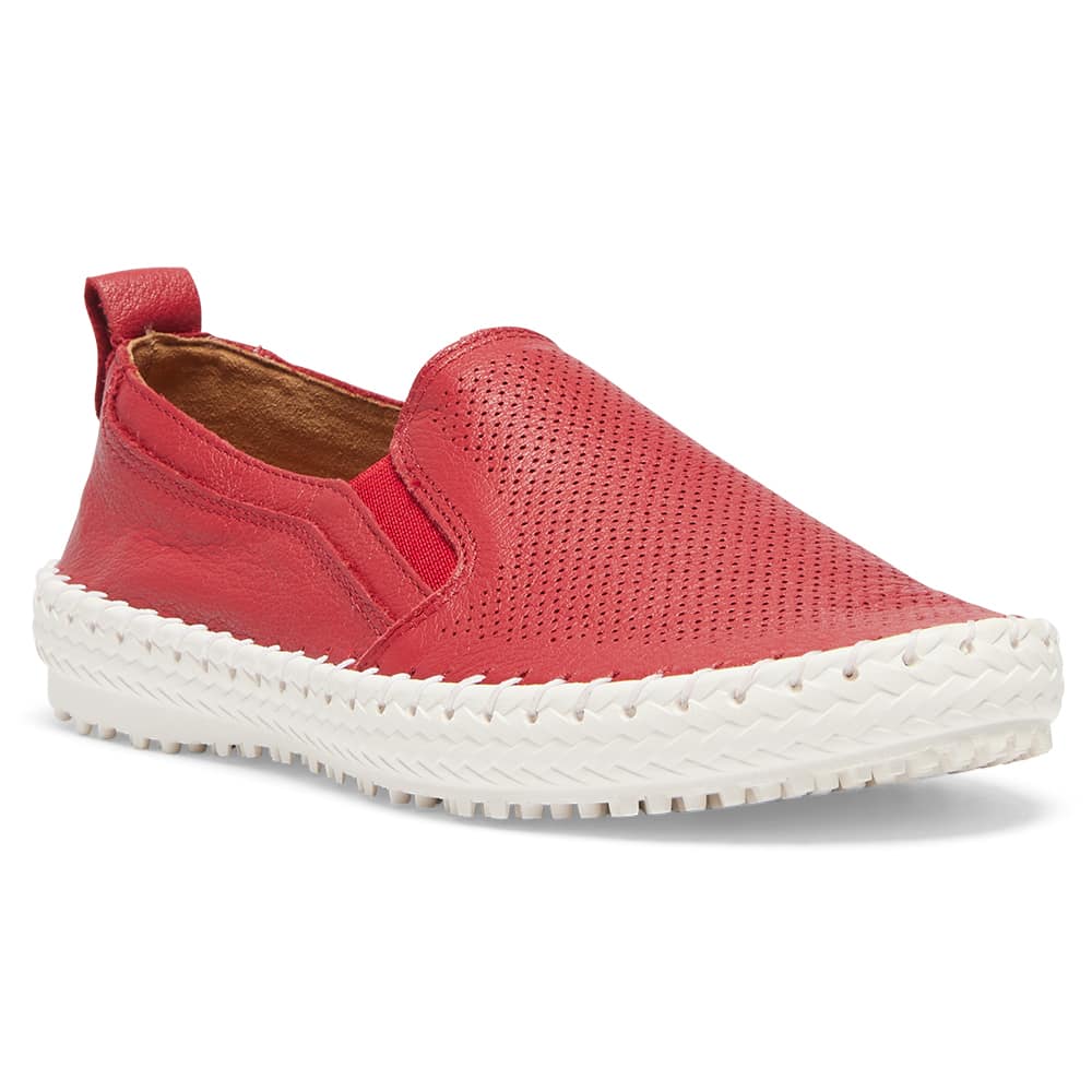 Riva Sneaker in Red Leather