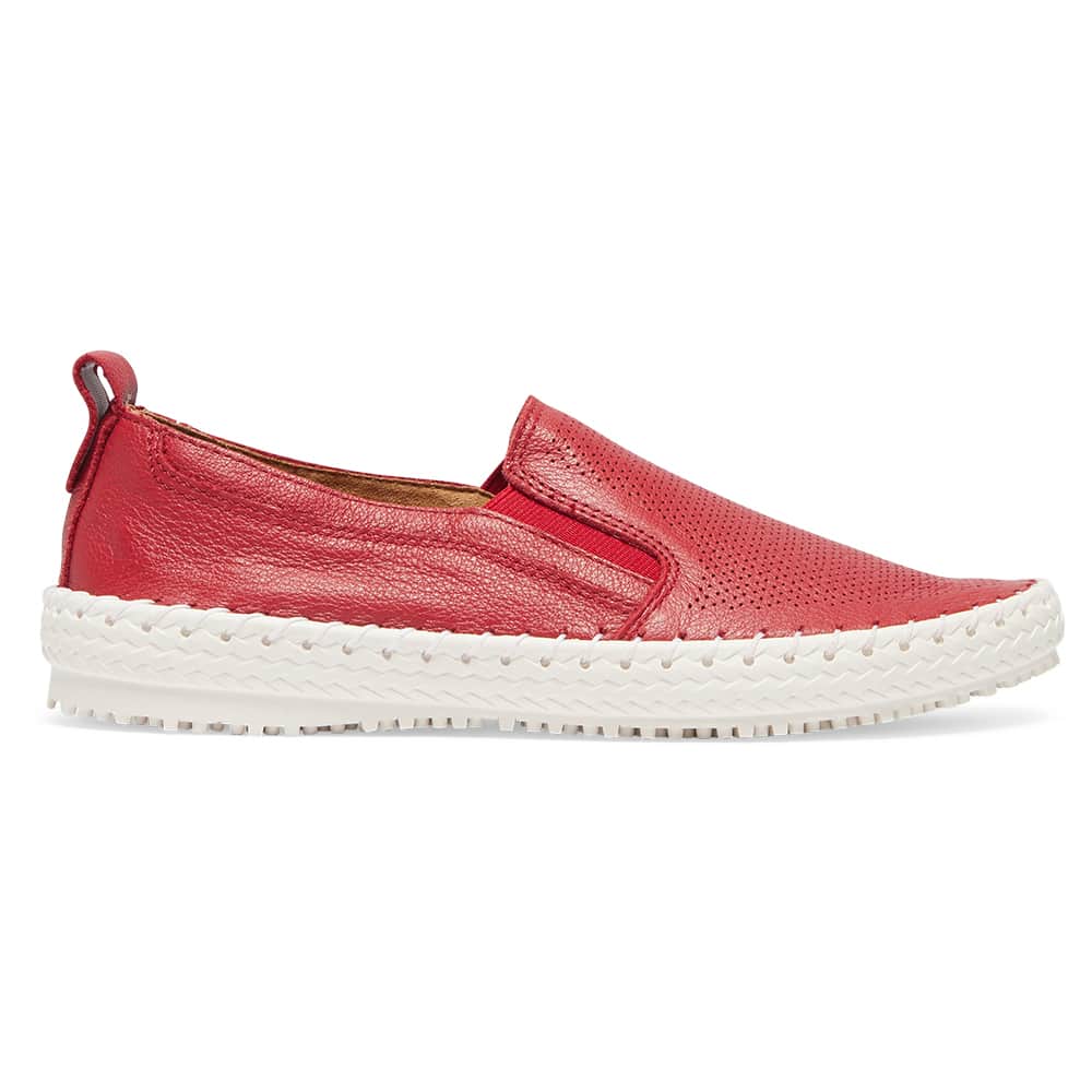 Riva Sneaker in Red Leather