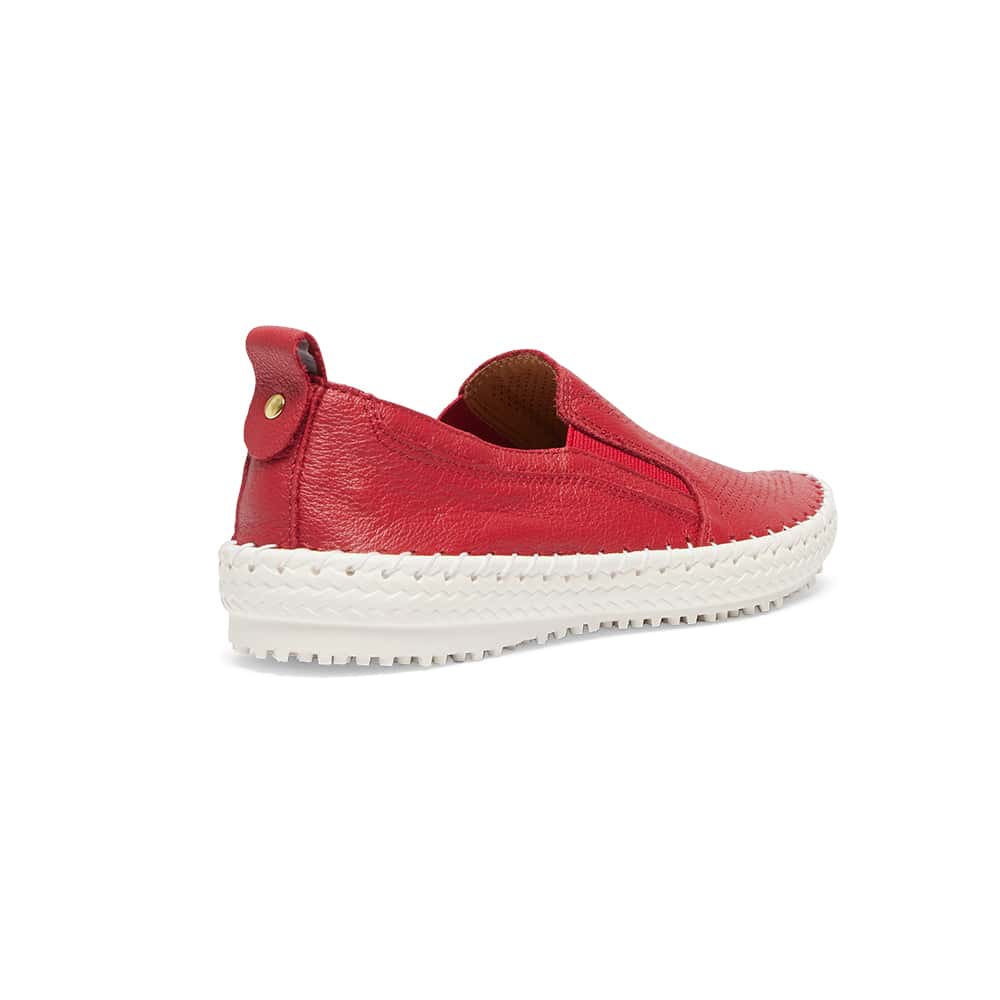 Riva Sneaker in Red Leather