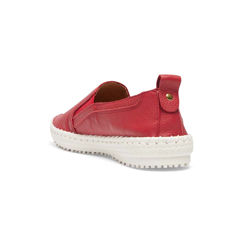 Riva Sneaker in Red Leather