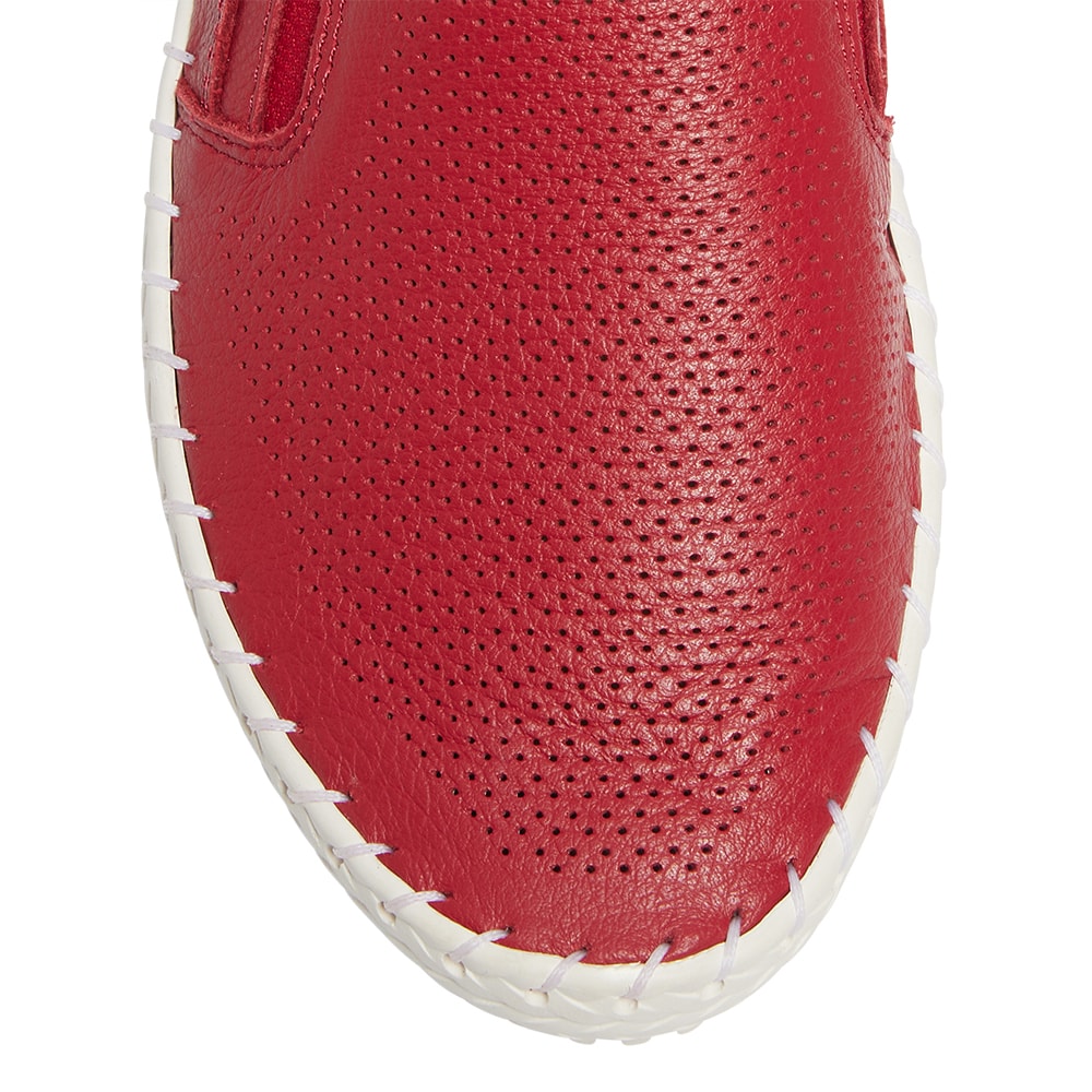 Riva Sneaker in Red Leather