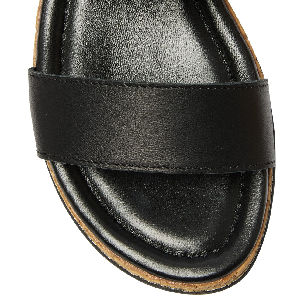 Ibis Wedge in Black Leather