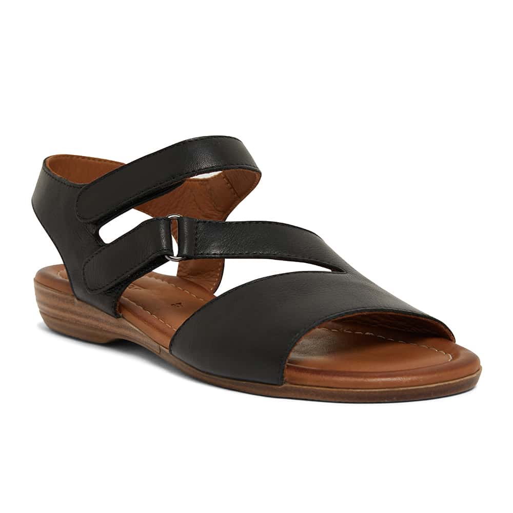 Kenya Sandal in Black Leather