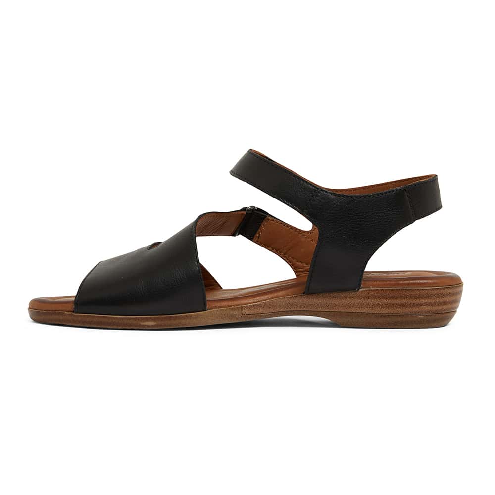 Kenya Sandal in Black Leather