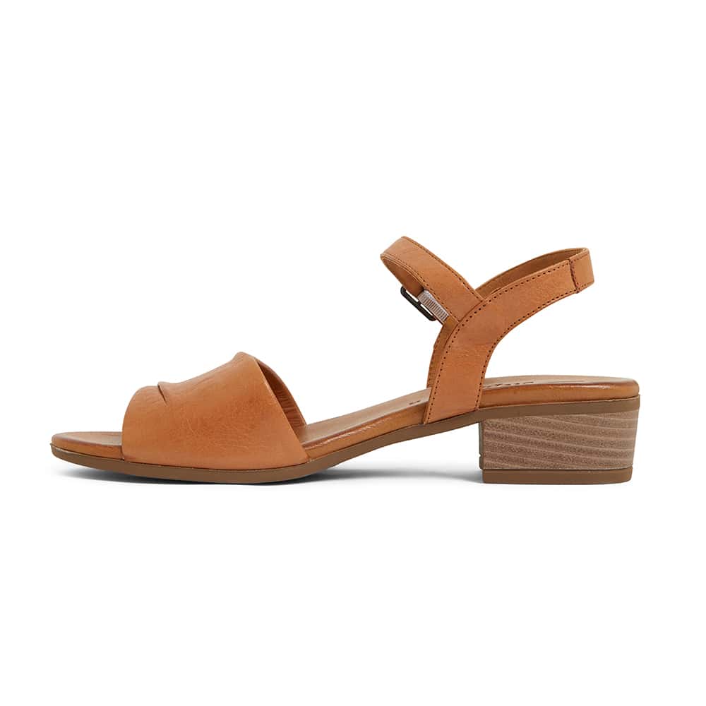 Maisy Heel in Cognac Leather