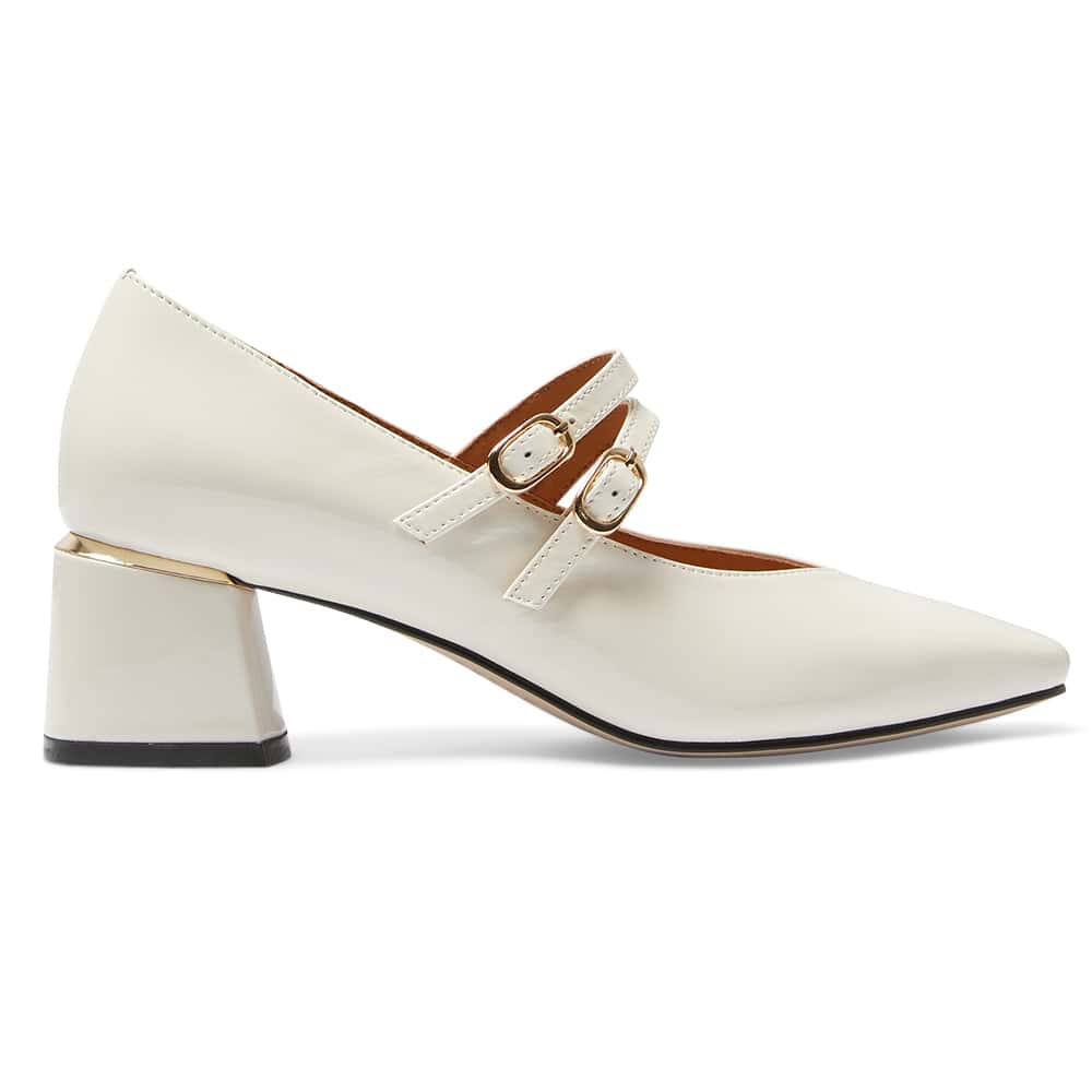 Pisa Heel in Ivory Patent