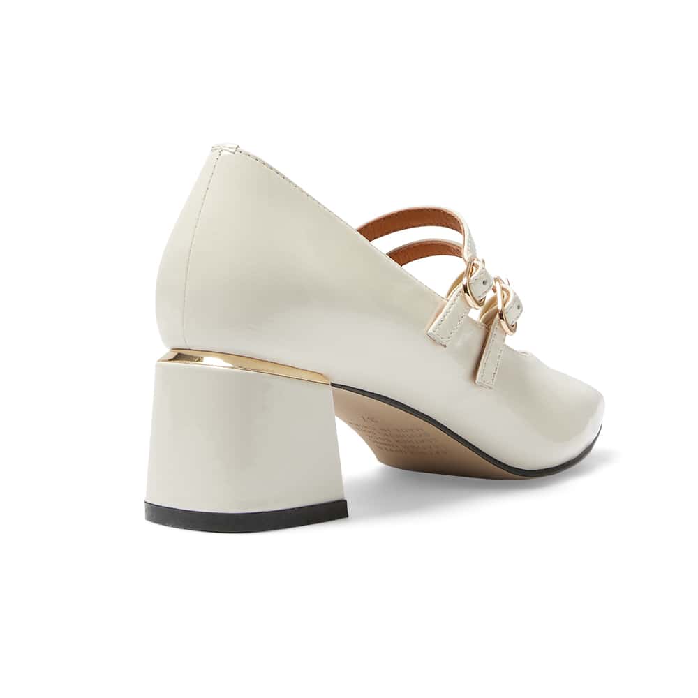 Pisa Heel in Ivory Patent