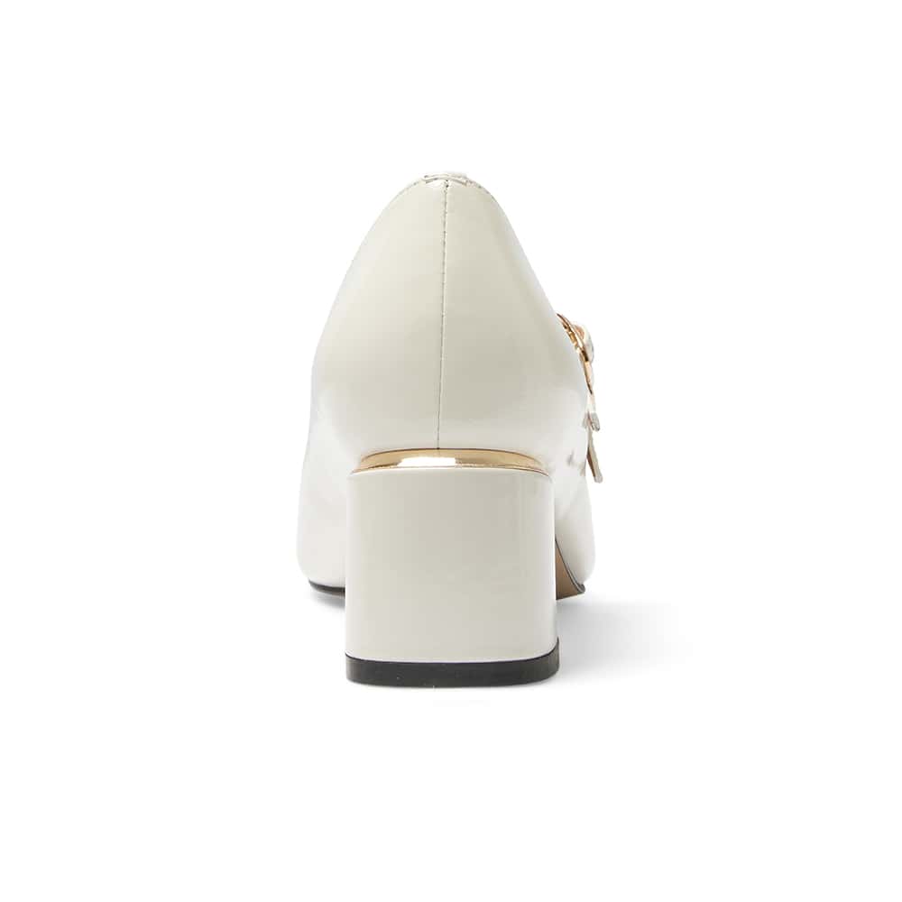 Pisa Heel in Ivory Patent