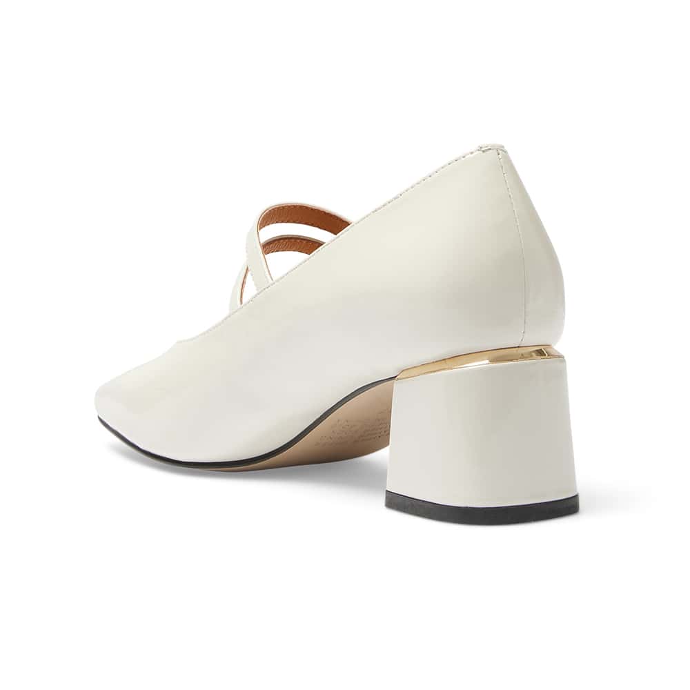 Pisa Heel in Ivory Patent