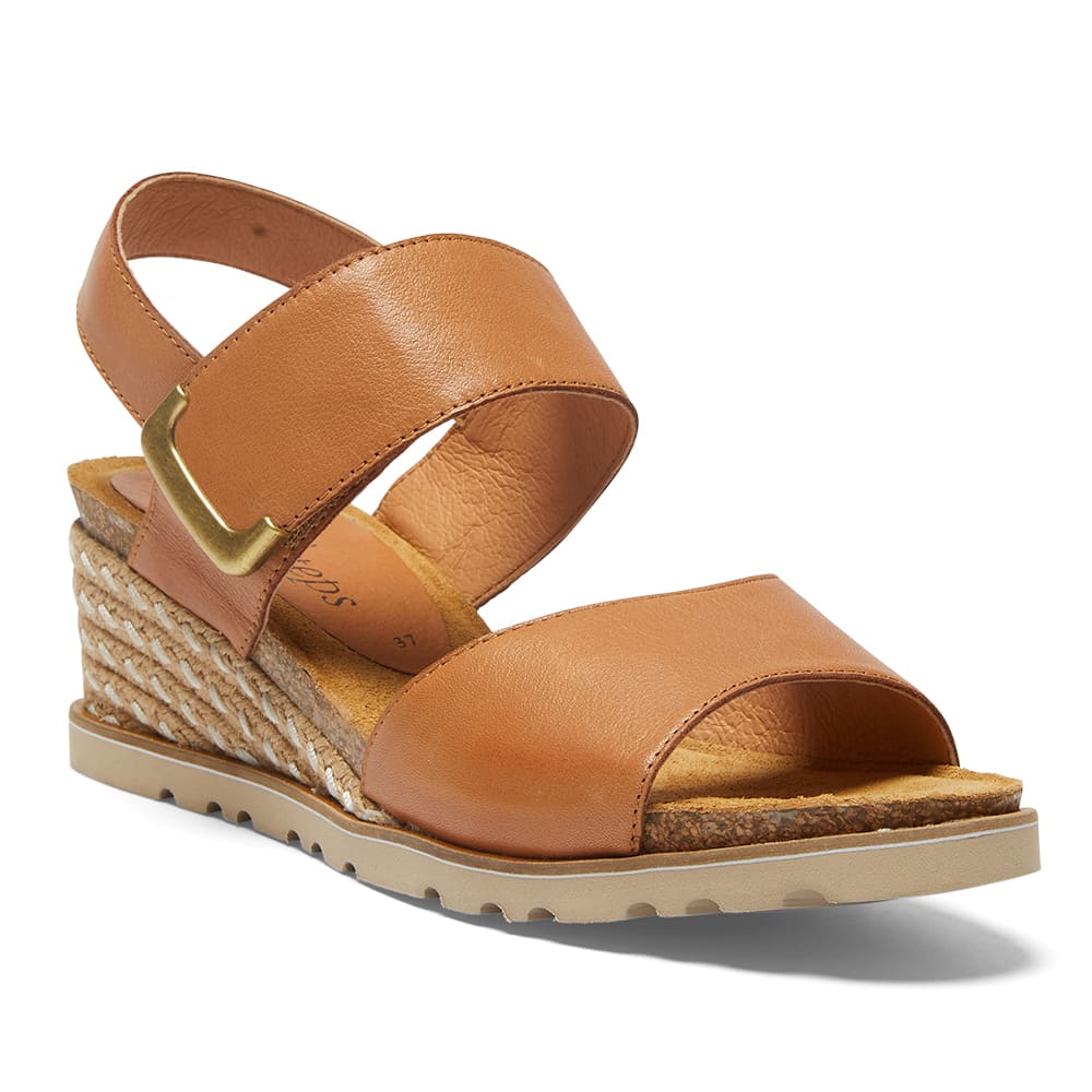 Terrace Espadrille in Tan Leather