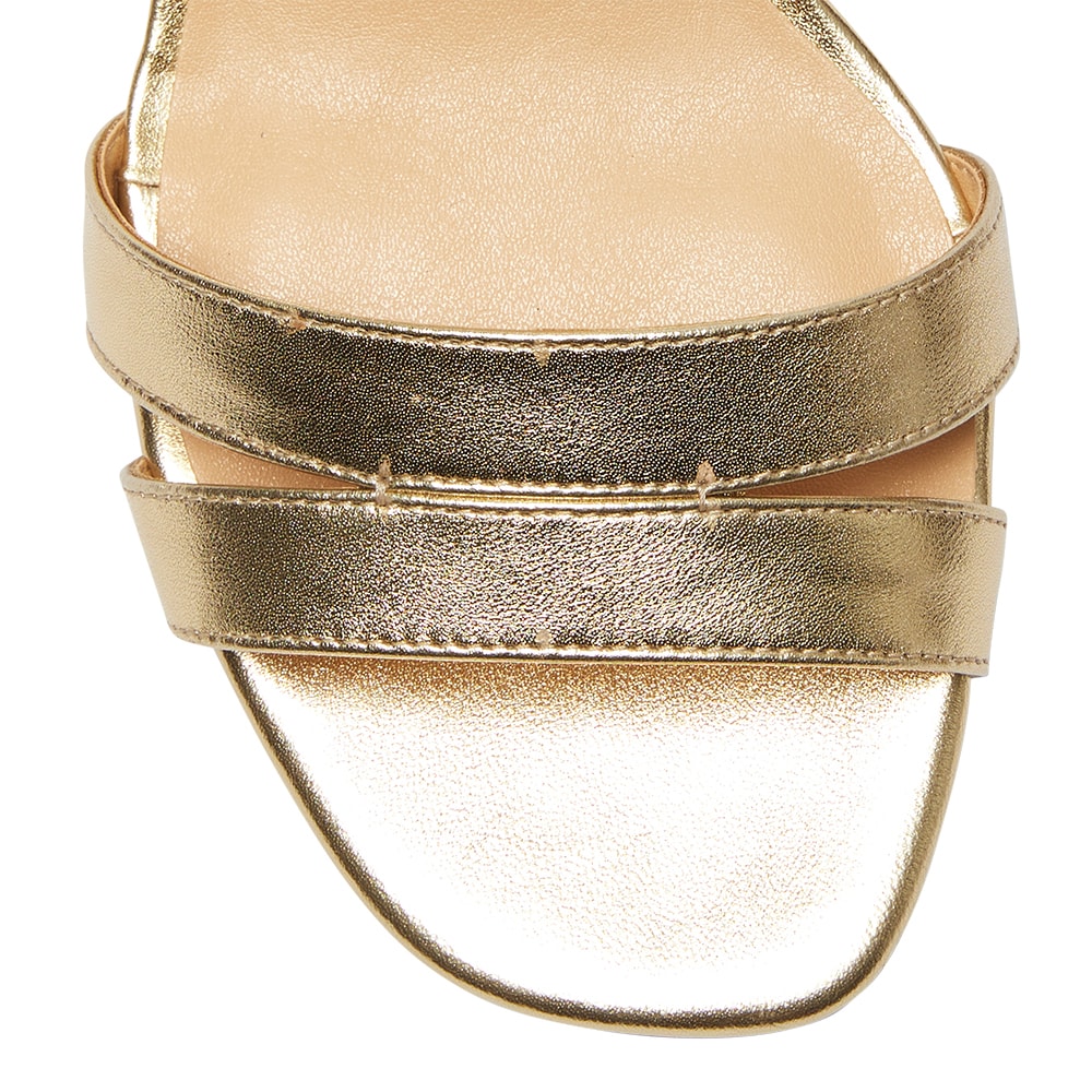 Utopia Heel in Soft Gold Leather