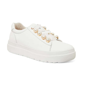 Jane Debster Bant Sneaker in White Leather