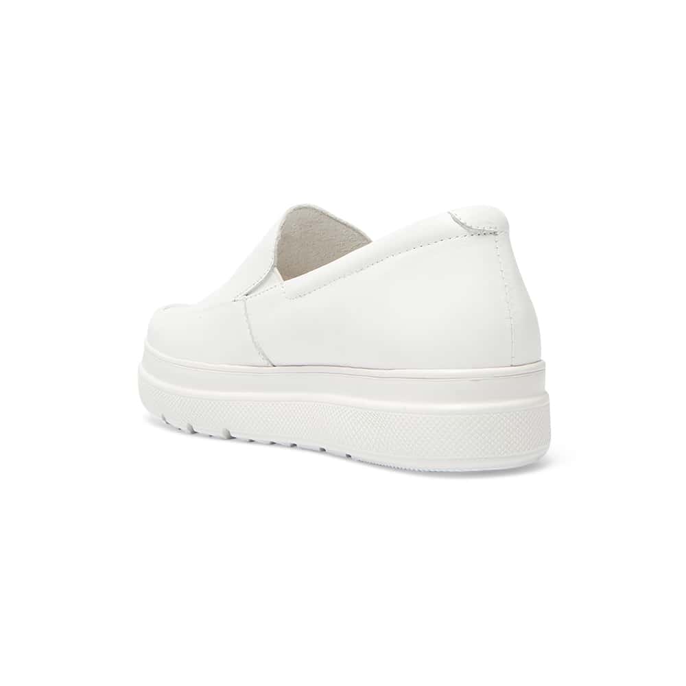 Becca Flat in White Leather