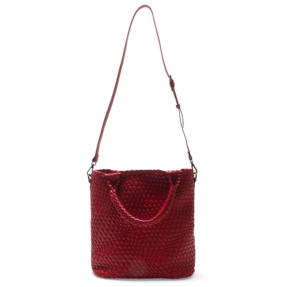 Dove Tote in Red Weave