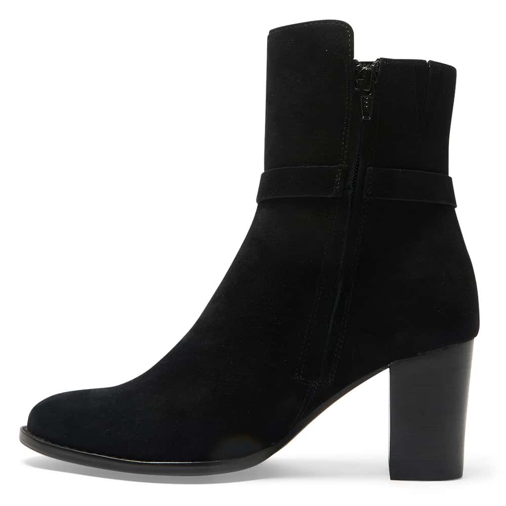 Gemini Boot in Black Suede