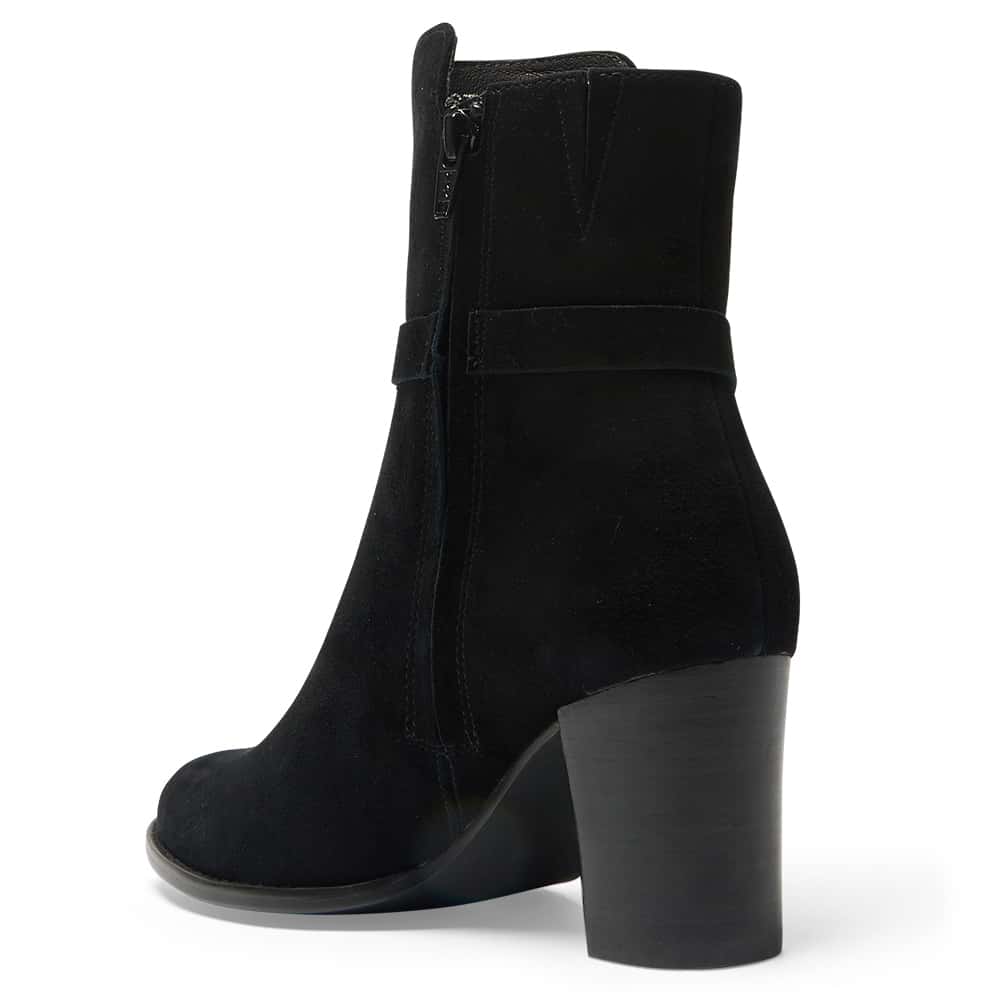 Gemini Boot in Black Suede