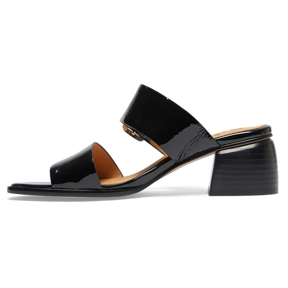 Percy Heel in Black Patent