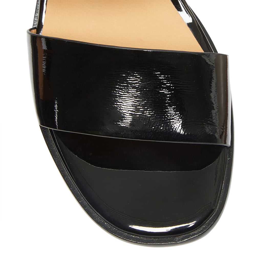 Percy Heel in Black Patent