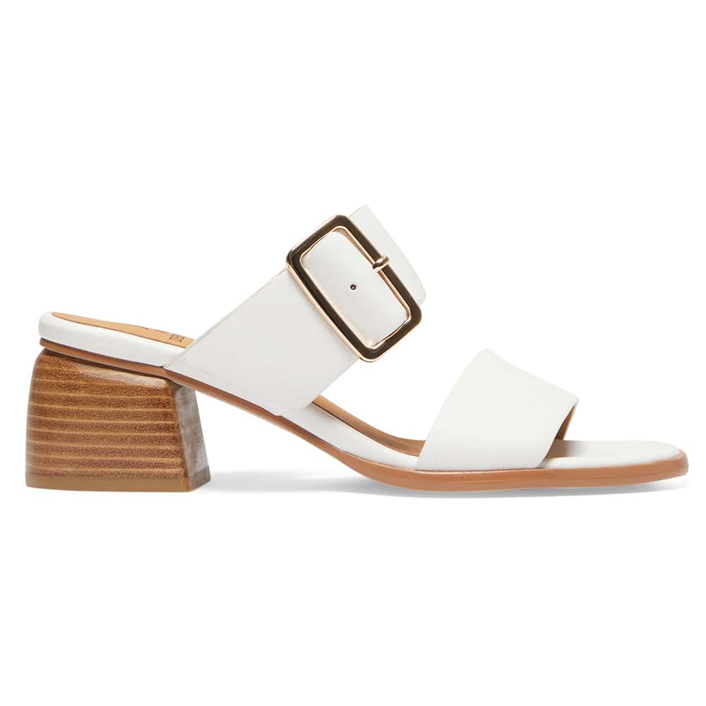 Percy Heel in White Leather