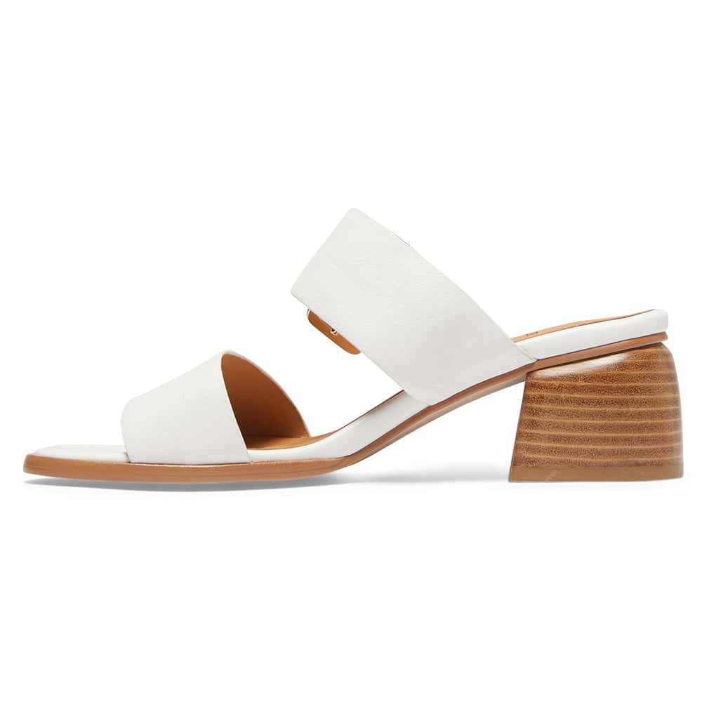 Percy Heel in White Leather