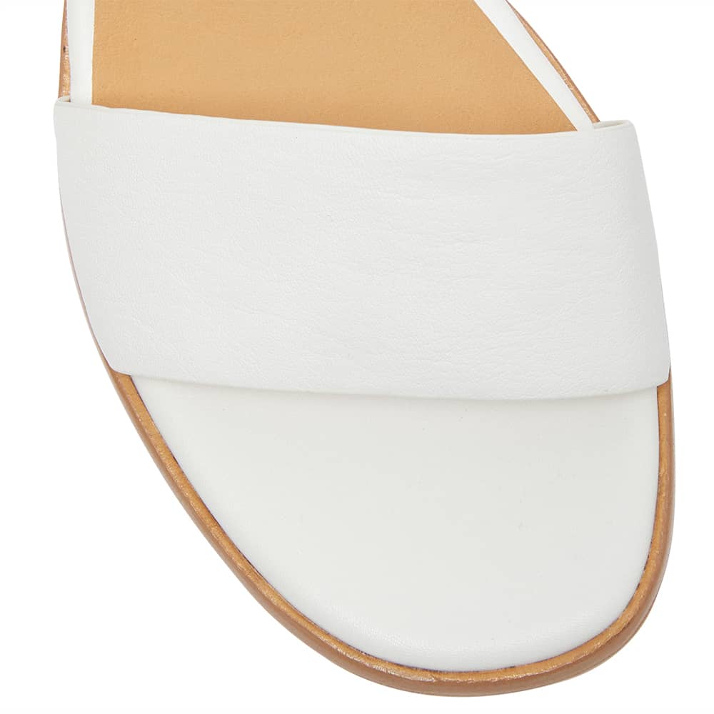 Percy Heel in White Leather