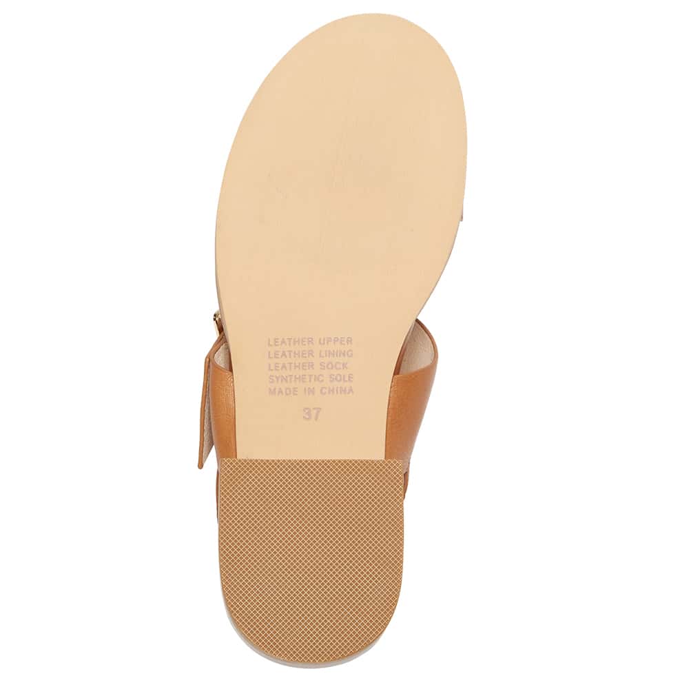 Tabatha Sandal in Tan Leather