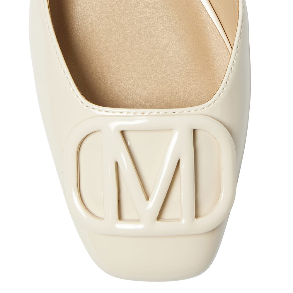 Jasmine Flat in Bone Patent