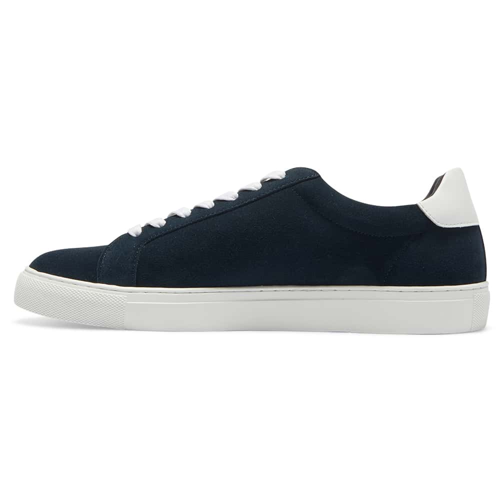 Varsity Sneaker in Navy Leather