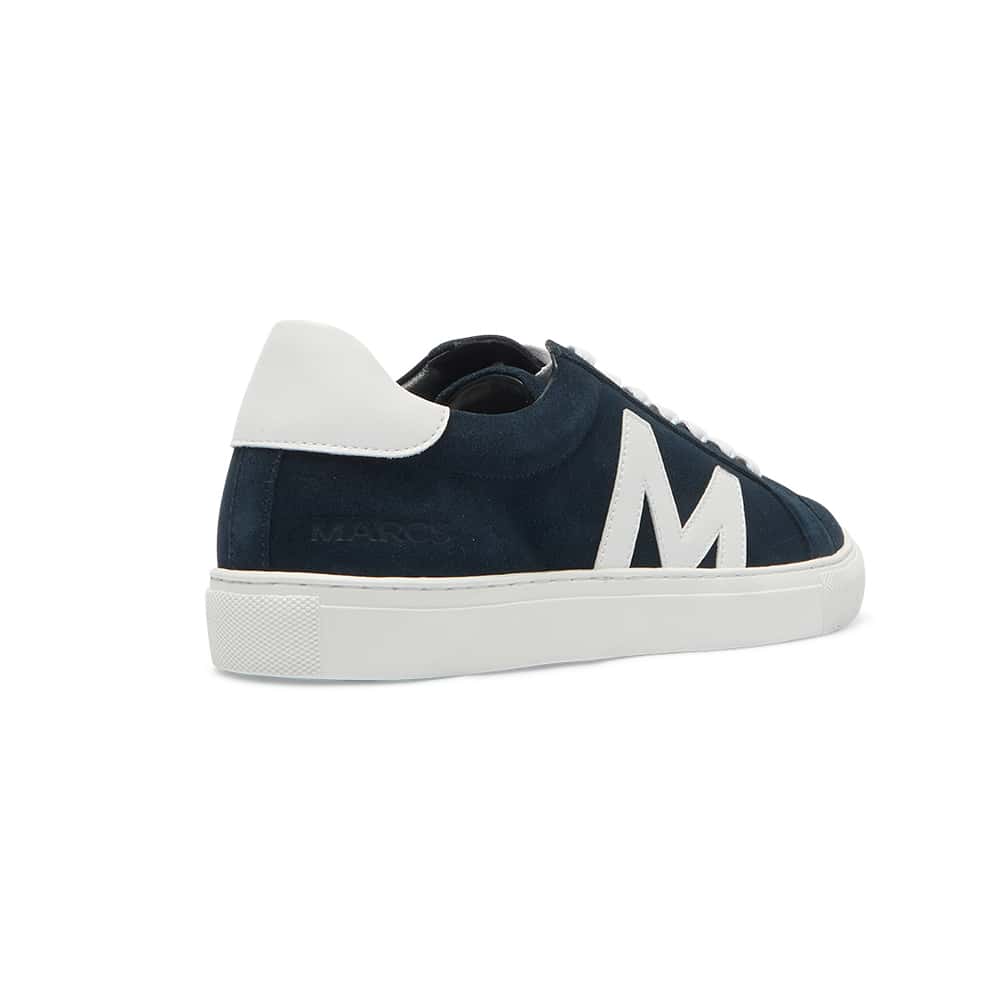 Varsity Sneaker in Navy Leather