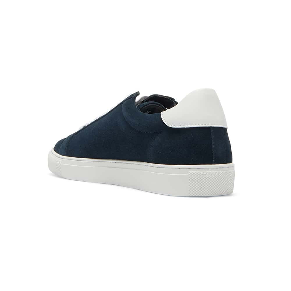 Varsity Sneaker in Navy Leather