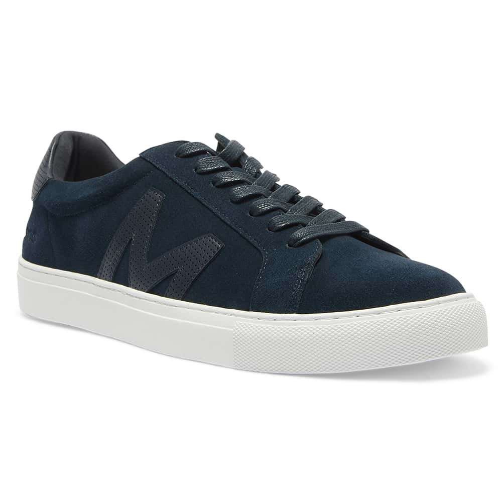 Varsity Sneaker in Navy Suede