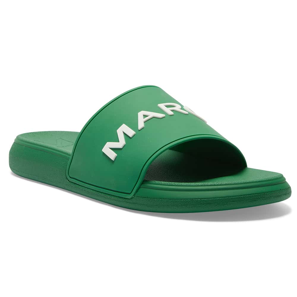 Venice Slide in Green/white