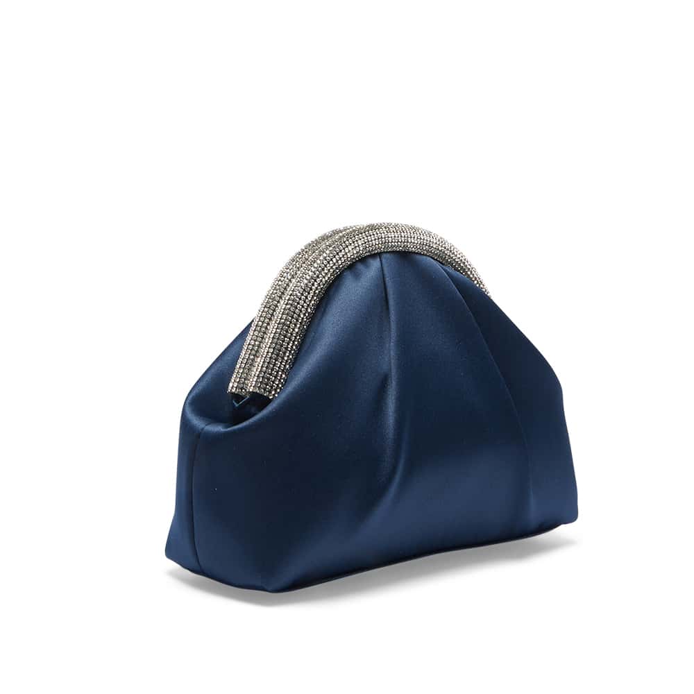 Navy satin clutch online