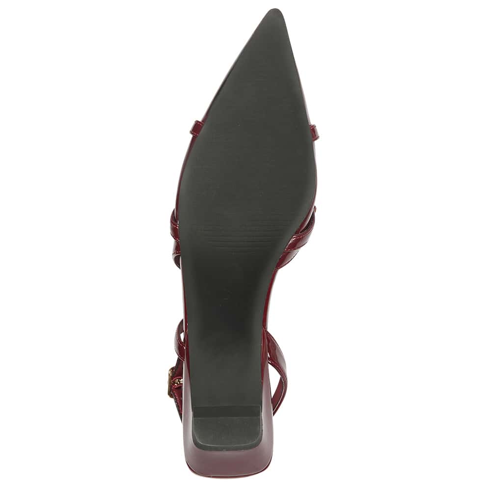 Amelia Flat in Cherry Patent