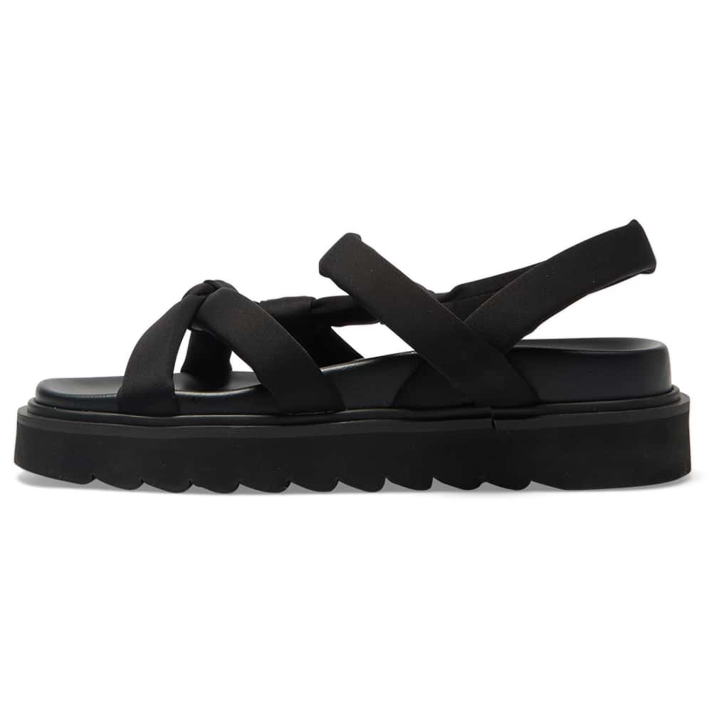 Cairo Sandal in Black Fabric