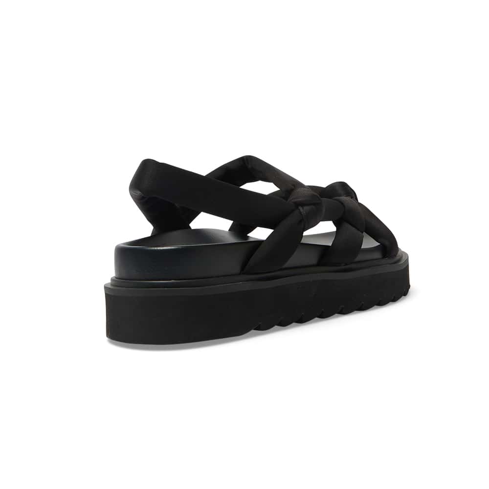 Cairo Sandal in Black Fabric