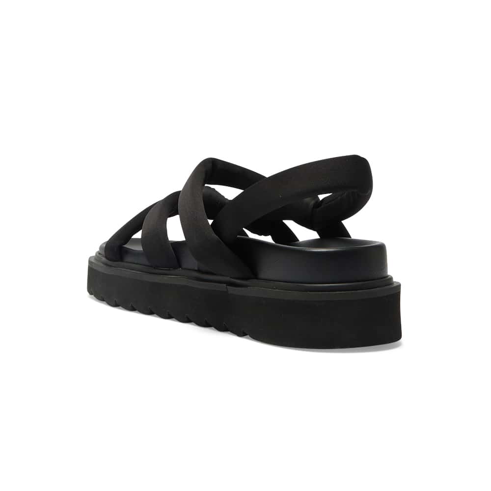 Cairo Sandal in Black Fabric