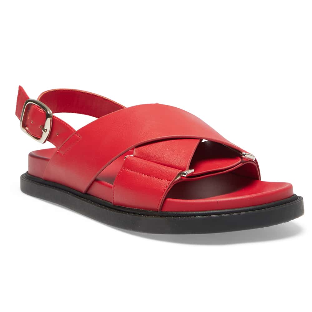 Fabian Sandal in Red Smooth