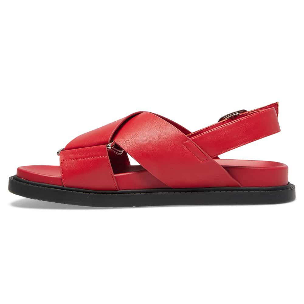 Fabian Sandal in Red Smooth