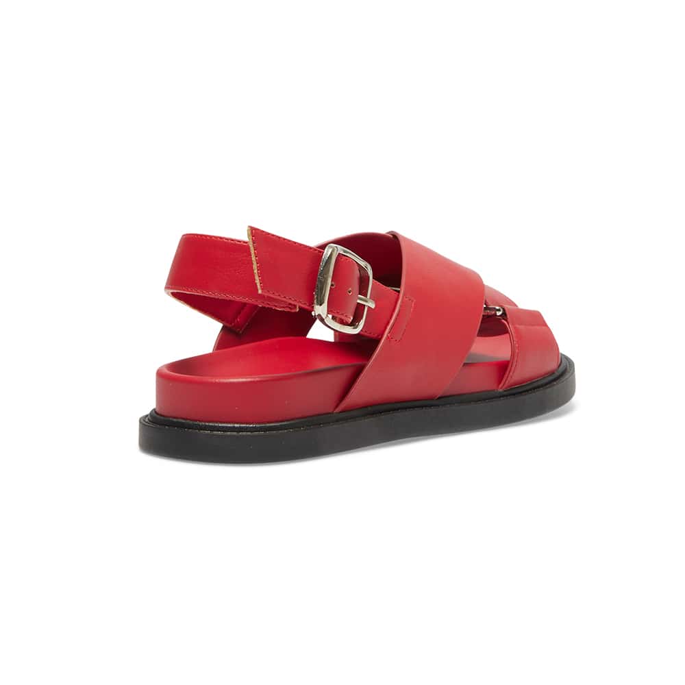 Fabian Sandal in Red Smooth