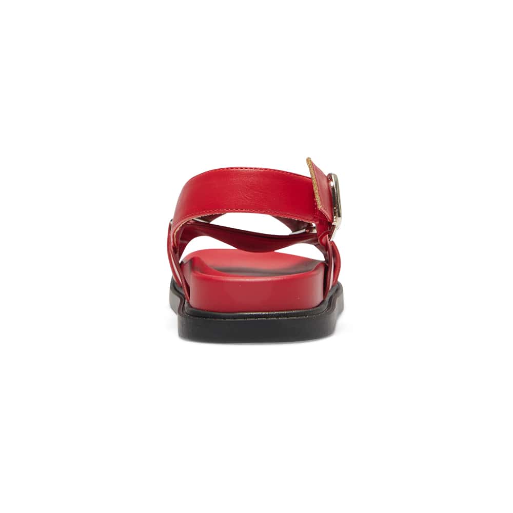 Fabian Sandal in Red Smooth