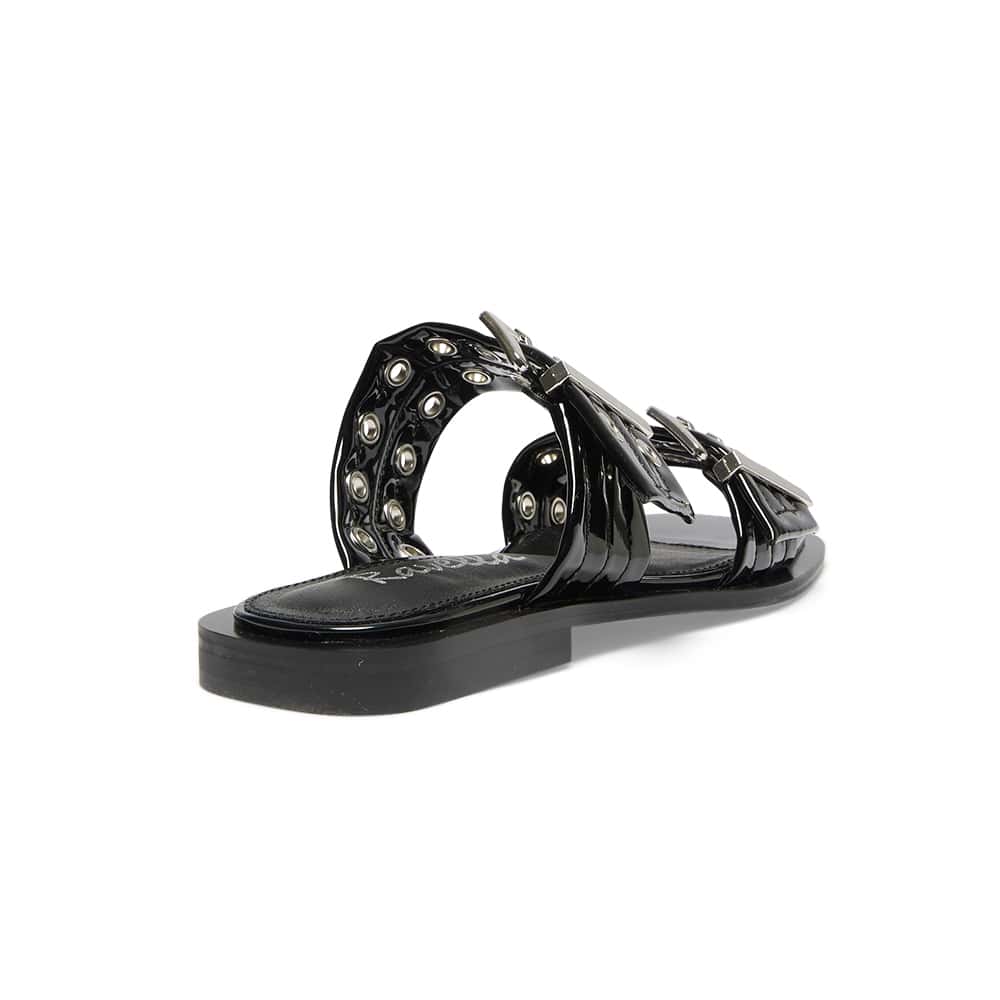 Fonda Slide in Black Patent